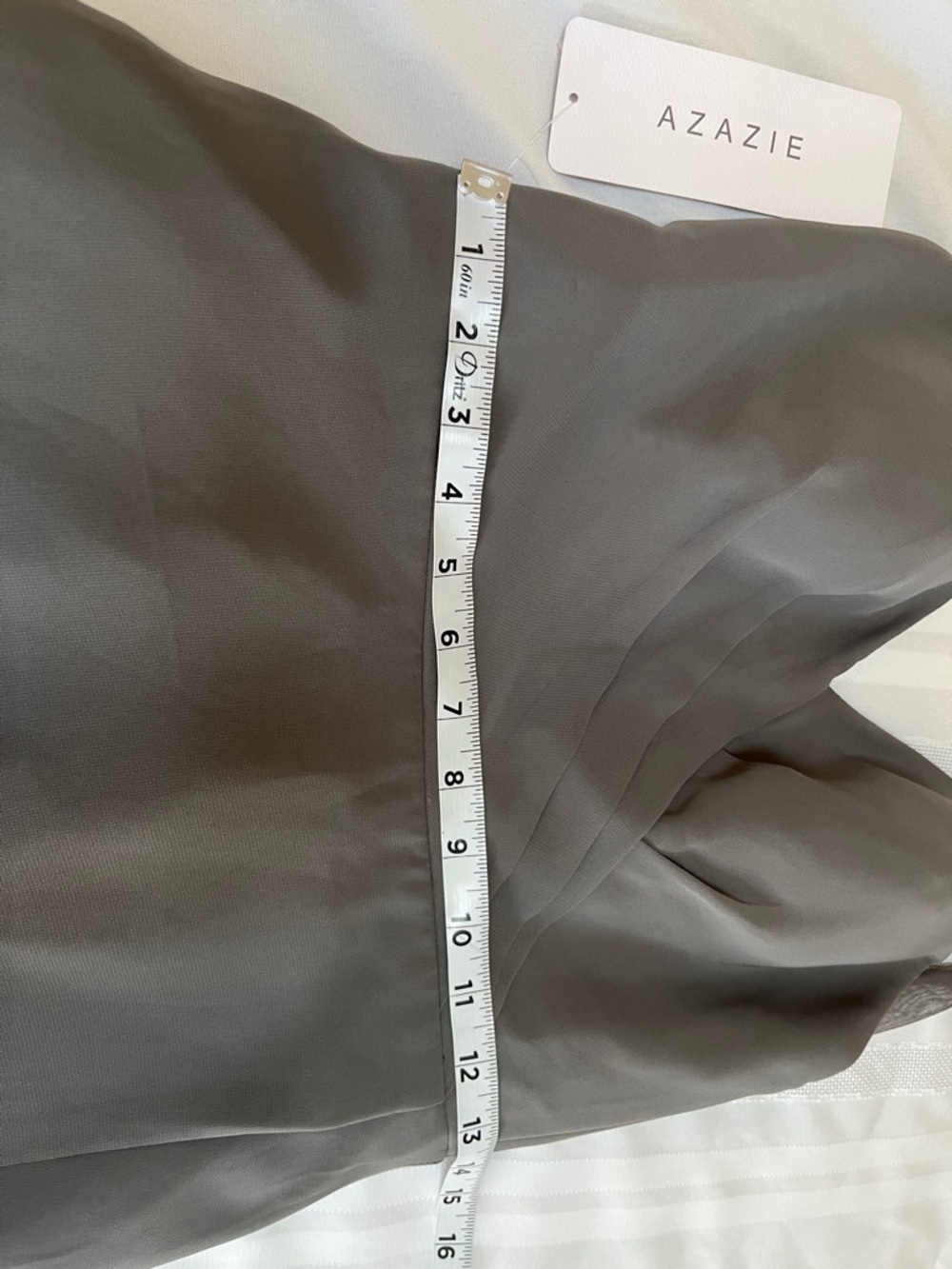 AZAZIE Davis Steel Grey Slip Maxi Dress with V-Neck Size 6 NWT - Picture 4 of 11